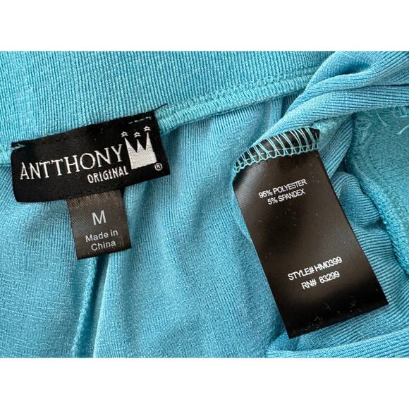 NEW ANTTHONY ORIGINALS Blue Pull On Cropped Sweatpants Size M - Picture 3 of 3